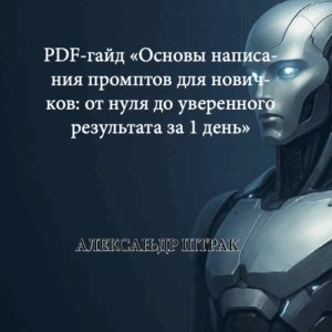 PDF-гайд «Основы написания промптов для новичков: от нуля до уверенного результата за 1 день»
